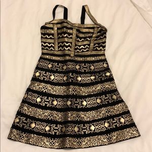 Gold bandage dress